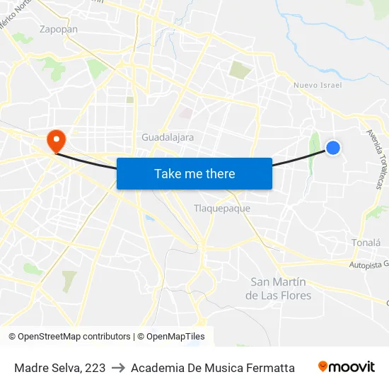 Madre Selva, 223 to Academia De Musica Fermatta map