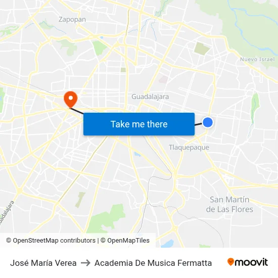 José María Verea to Academia De Musica Fermatta map