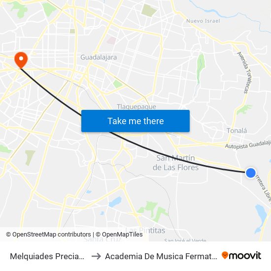 Melquiades Preciado to Academia De Musica Fermatta map