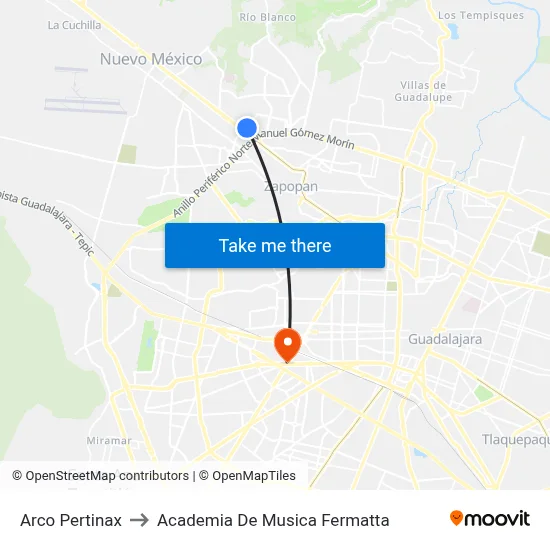 Arco Pertinax to Academia De Musica Fermatta map