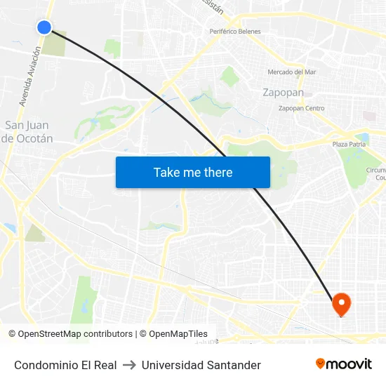 Condominio El Real to Universidad Santander map