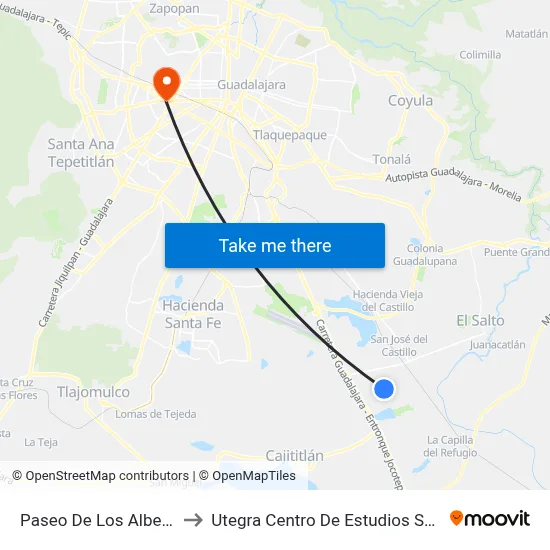 Paseo De Los Alberos, 10 to Utegra Centro De Estudios Superiores map
