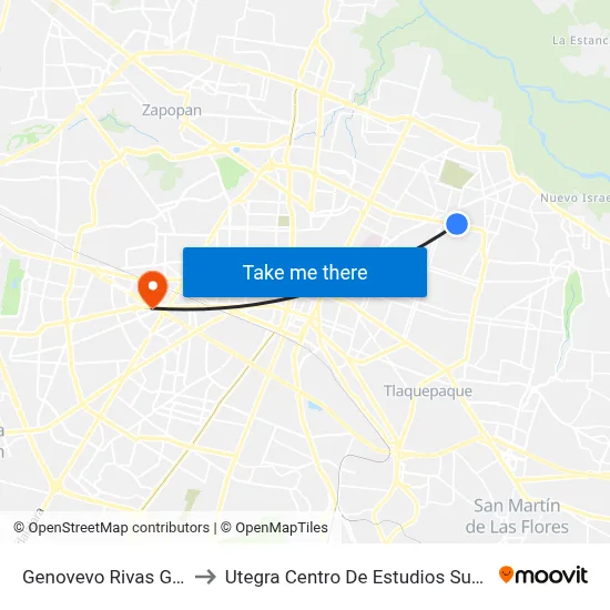 Genovevo Rivas Guillén to Utegra Centro De Estudios Superiores map