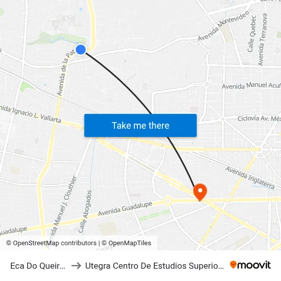 Eca Do Queirós to Utegra Centro De Estudios Superiores map