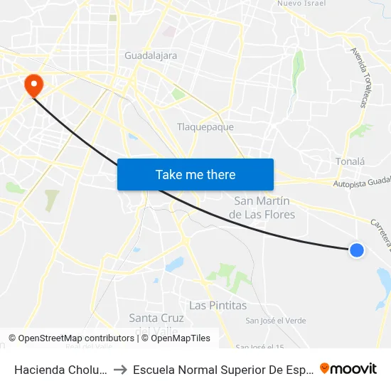 Hacienda Cholul Norte to Escuela Normal Superior De Especialidades map