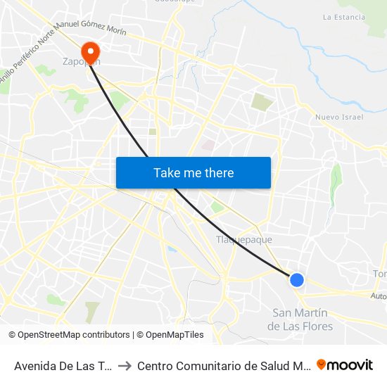 Avenida De Las Torres to Centro Comunitario de Salud Mental #1 map