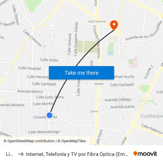 Libertad to Internet, Telefonía y TV por Fibra Óptica (Empresarial y Residencial) Enlace TP y Totalplay map