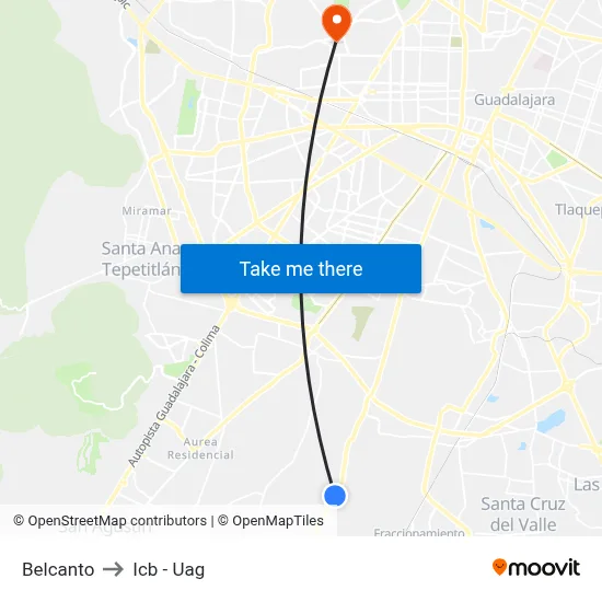 Belcanto to Icb - Uag map