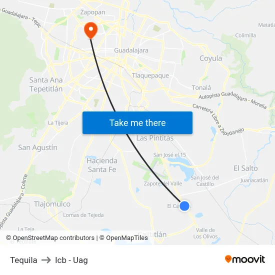 Tequila to Icb - Uag map