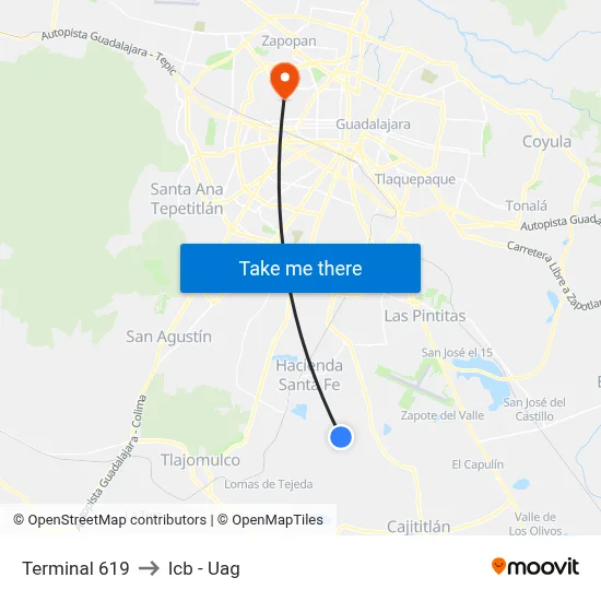 Terminal 619 to Icb - Uag map