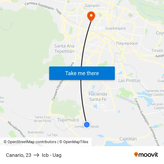 Canario, 23 to Icb - Uag map
