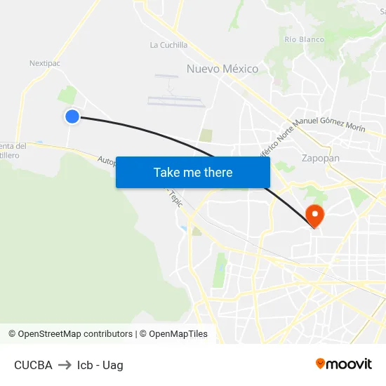 CUCBA to Icb - Uag map