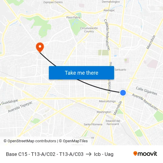 Base C15 - T13-A/C02 - T13-A/C03 to Icb - Uag map