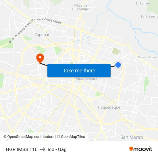 HGR IMSS 110 to Icb - Uag map