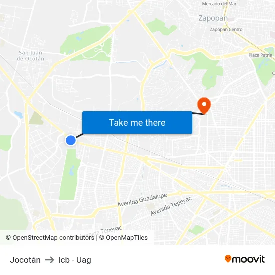 Jocotán to Icb - Uag map