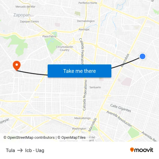 Tula to Icb - Uag map