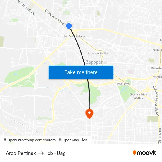 Arco Pertinax to Icb - Uag map