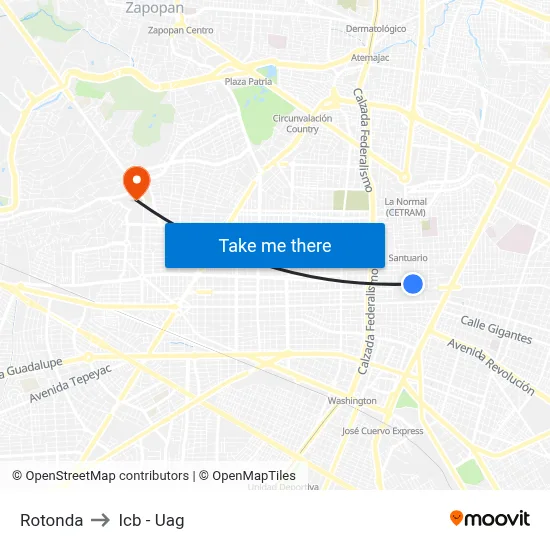 Rotonda to Icb - Uag map