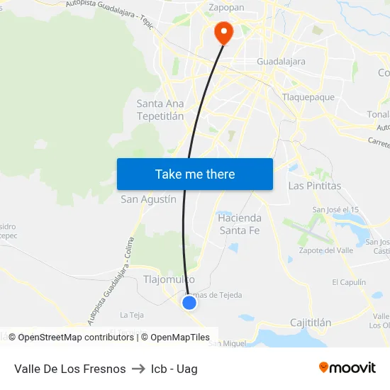 Valle De Los Fresnos to Icb - Uag map