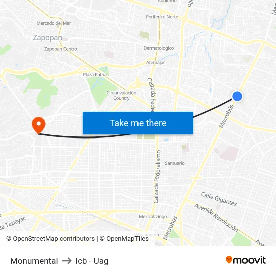 Monumental to Icb - Uag map