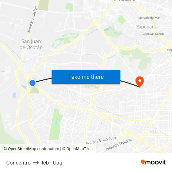 Concentro to Icb - Uag map