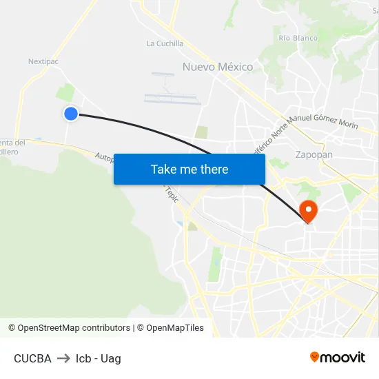 CUCBA to Icb - Uag map