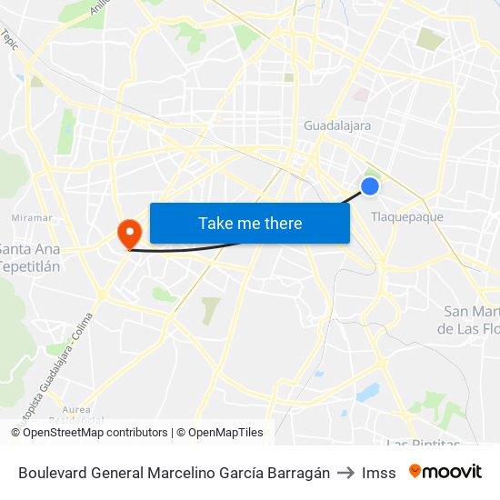 Boulevard General Marcelino García Barragán to Imss map