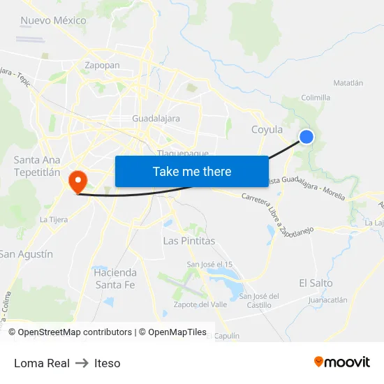 Loma Real to Iteso map