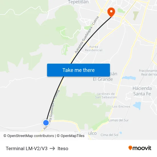 Terminal LM-V2/V3 to Iteso map