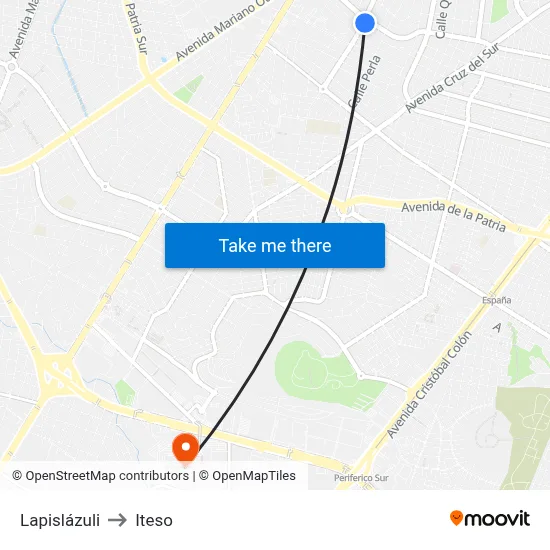 Lapislázuli to Iteso map