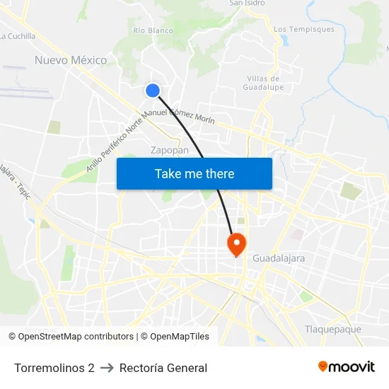Torremolinos 2 to Rectoría General map