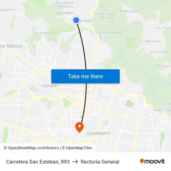 Carretera San Esteban, 893 to Rectoría General map