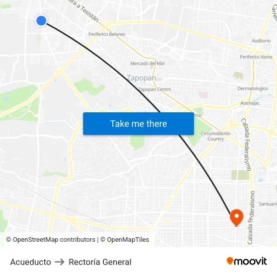 Acueducto to Rectoría General map