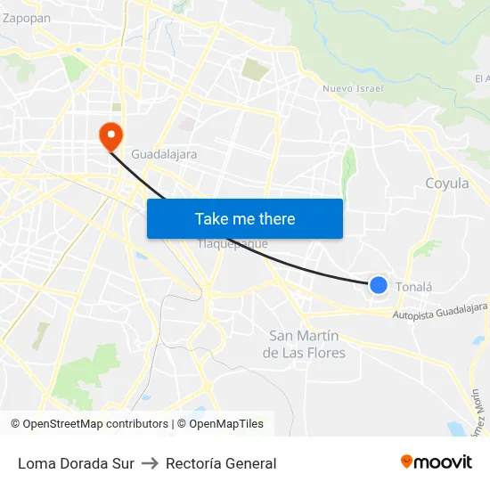 Loma Dorada Sur to Rectoría General map