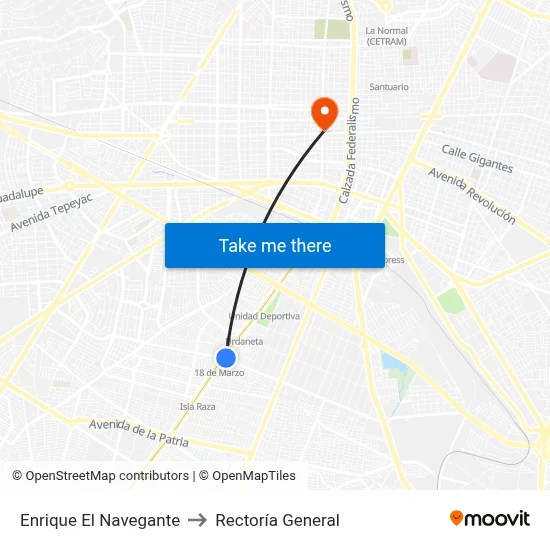 Enrique El Navegante to Rectoría General map