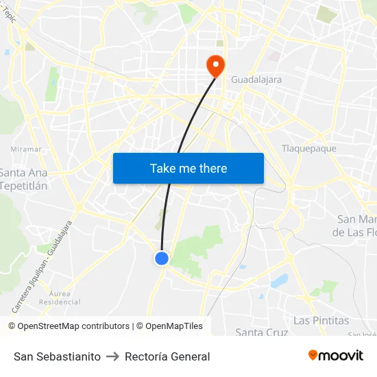 San Sebastianito to Rectoría General map
