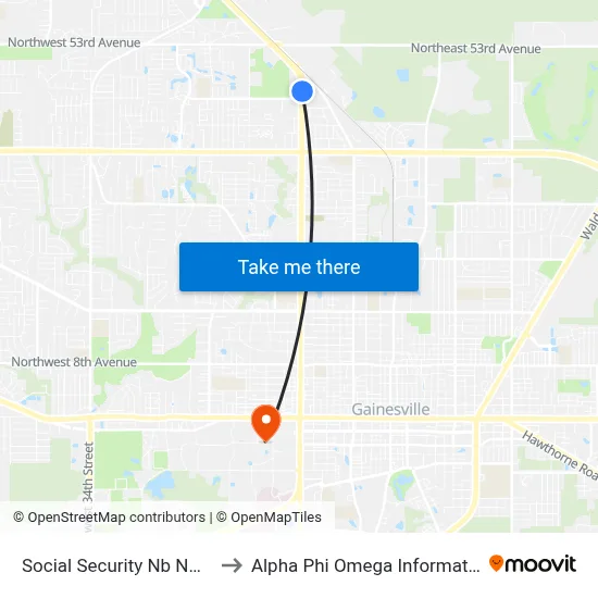 Social Security Nb NW 13th St to Alpha Phi Omega Information Booth map