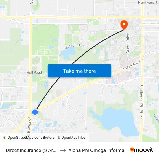 Direct Insurance @ Archer Road to Alpha Phi Omega Information Booth map