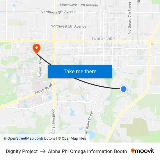 Dignity Project to Alpha Phi Omega Information Booth map