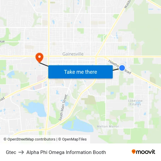 Gtec to Alpha Phi Omega Information Booth map