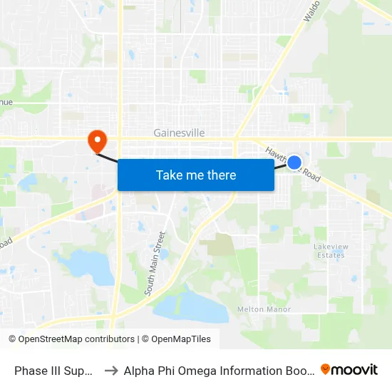 Phase III Supply to Alpha Phi Omega Information Booth map