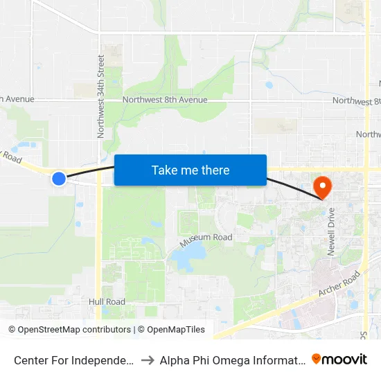 Center For Independent Living to Alpha Phi Omega Information Booth map