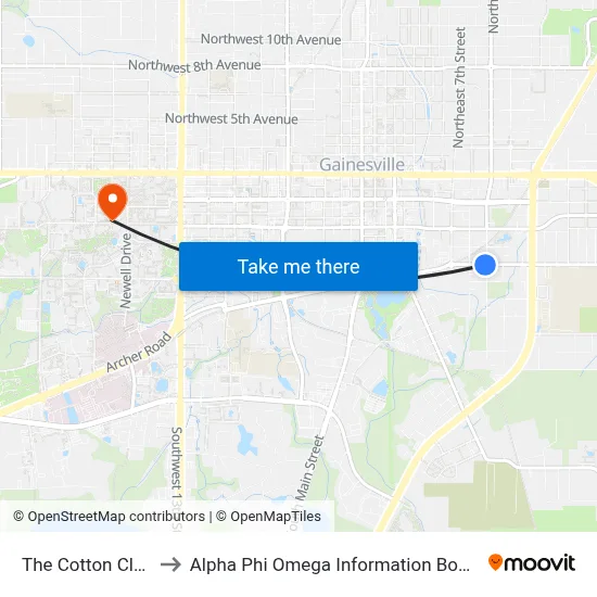 The Cotton Club to Alpha Phi Omega Information Booth map