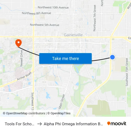 Tools For Schools to Alpha Phi Omega Information Booth map