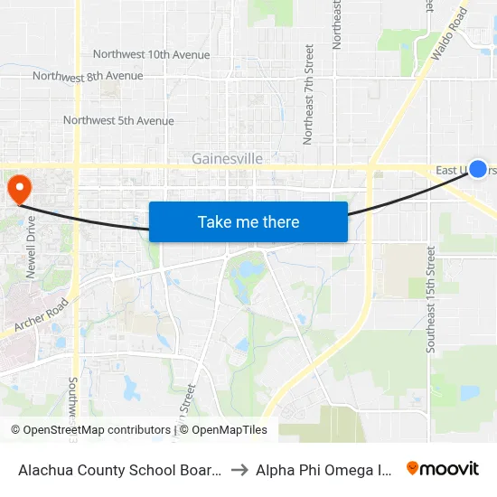 Alachua County School Board Administration Annex to Alpha Phi Omega Information Booth map