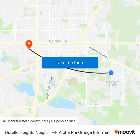 Durelle Heights Neighborhood to Alpha Phi Omega Information Booth map