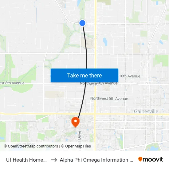 Uf Health Homecare to Alpha Phi Omega Information Booth map