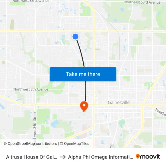 Altrusa House Of Gainesville to Alpha Phi Omega Information Booth map