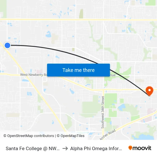 Santa Fe College @ NW 83rd Street to Alpha Phi Omega Information Booth map