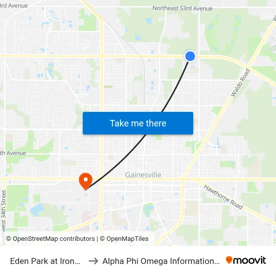 Eden Park at Ironwood to Alpha Phi Omega Information Booth map